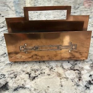 Heintz Art Metal Studio Vintage Bronze Letter Document Holder